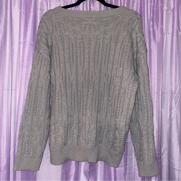 Beginning Botique Grey Knitted Sweater - Picture 2 of 3